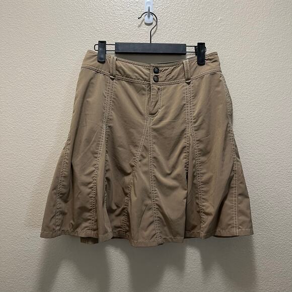 Athleta Whatever Skort Skirt Tan Flare Activewear Stretch Size 2 Style 39233 - Picture 2 of 9